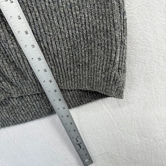 Vintage Eddie Bauer Cardigan Sweater Vest Men's Large Gray Button Ribbed 90s - Picture 5 of 8